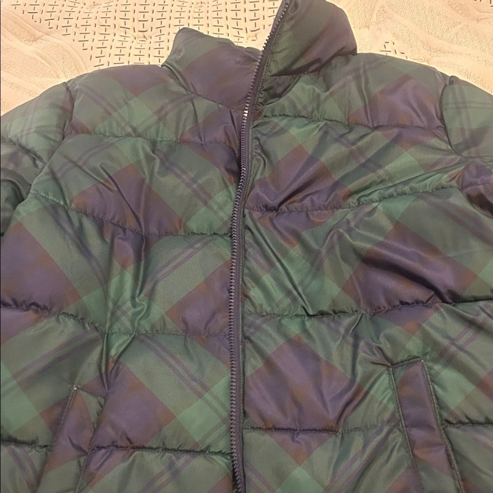 Old Navy Blue and Green Plaid Jacket